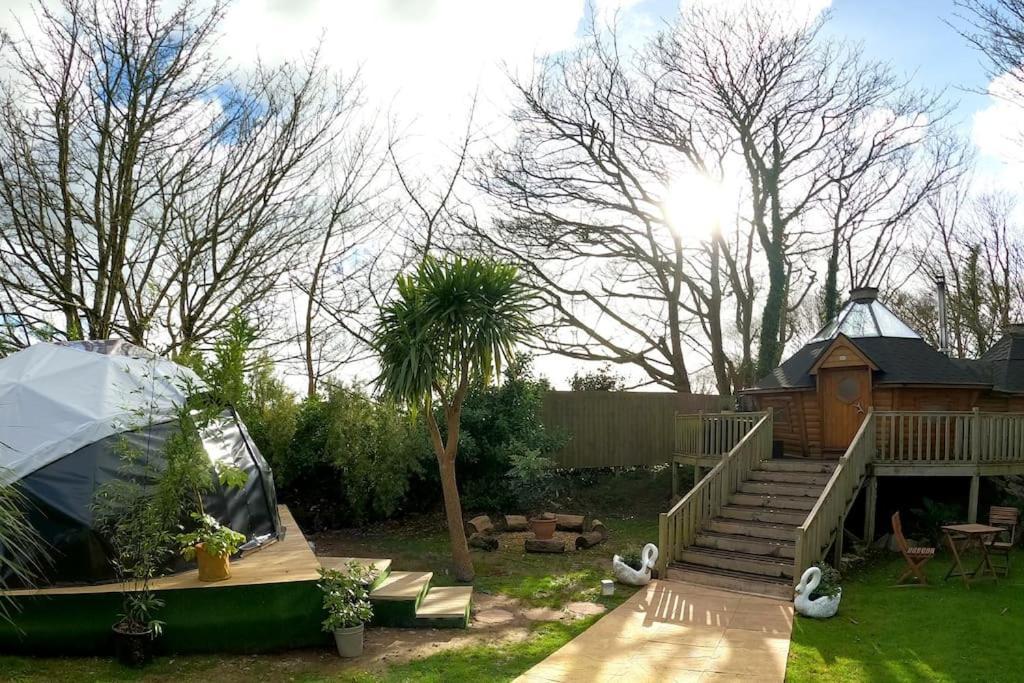 Romantic Treehouse With Hot Tub & Bbq Lodge Praze an Beeble Exteriér fotografie